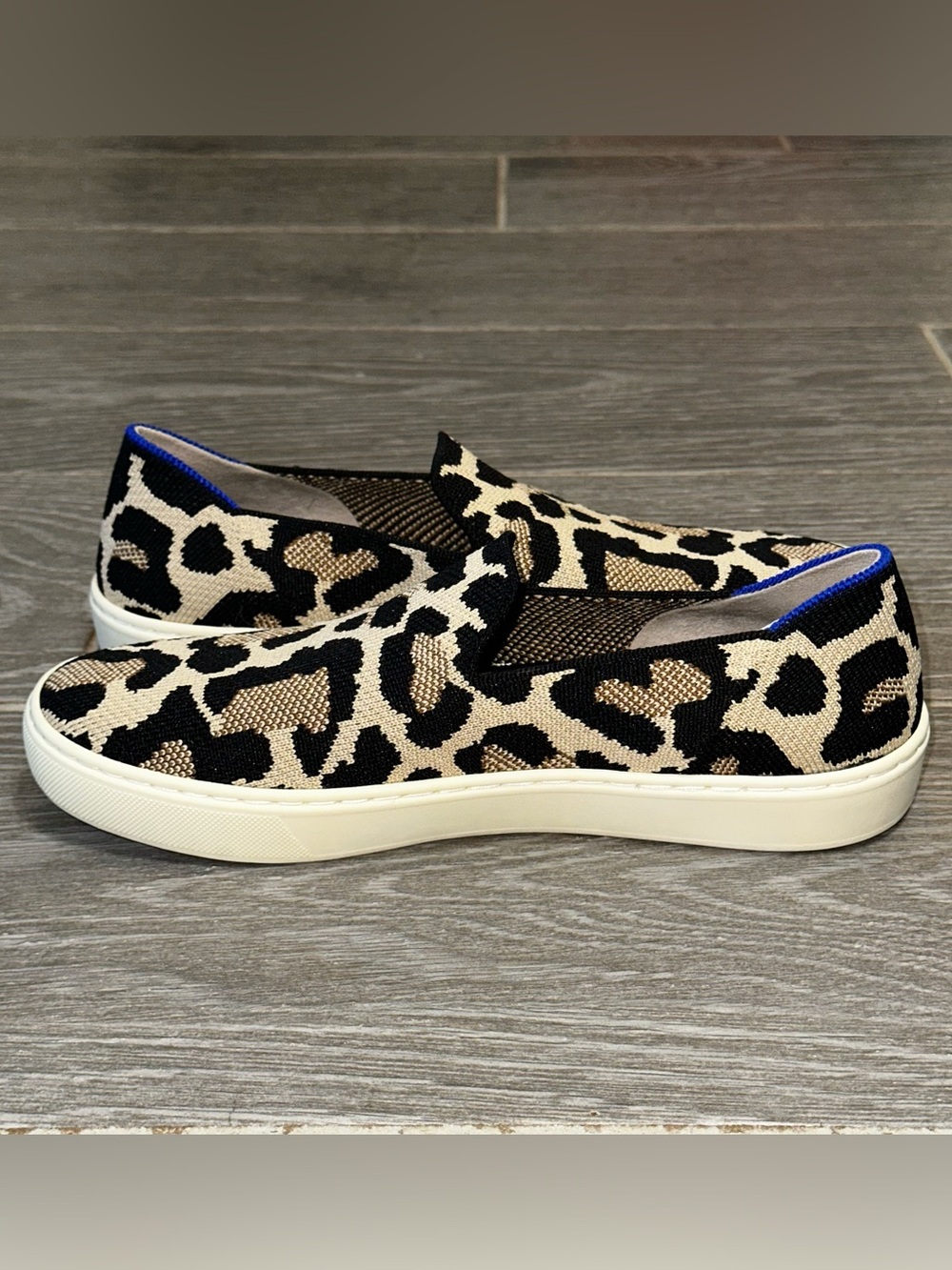 Rothy's The Original Desert Cat Womens 7.5 Sneaker Slip On Leopard Print Comfort - Picture 4 of 10
